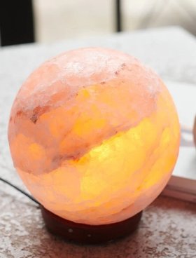 Himalayan Salt Lamp Carved Ball Sphere