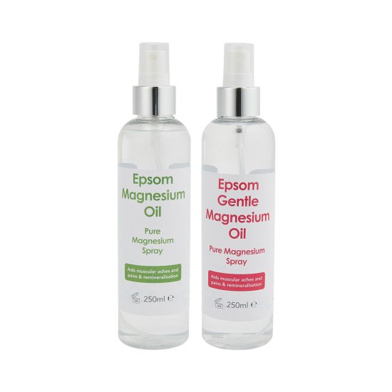 Epsom Magnesium Oil 250ml Twin Pack 1 Gentle - 1 Full Strength