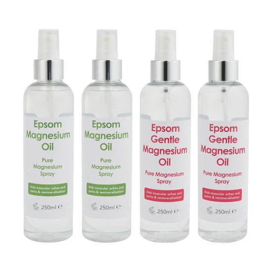 Epsom Magnesium Oil 500ml Twin Pack 2 Gentle - 2 Full Strength