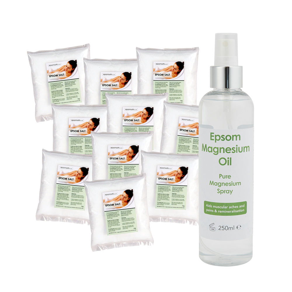 10Kg Epsom Salts - 250 ml Magnesium Oil