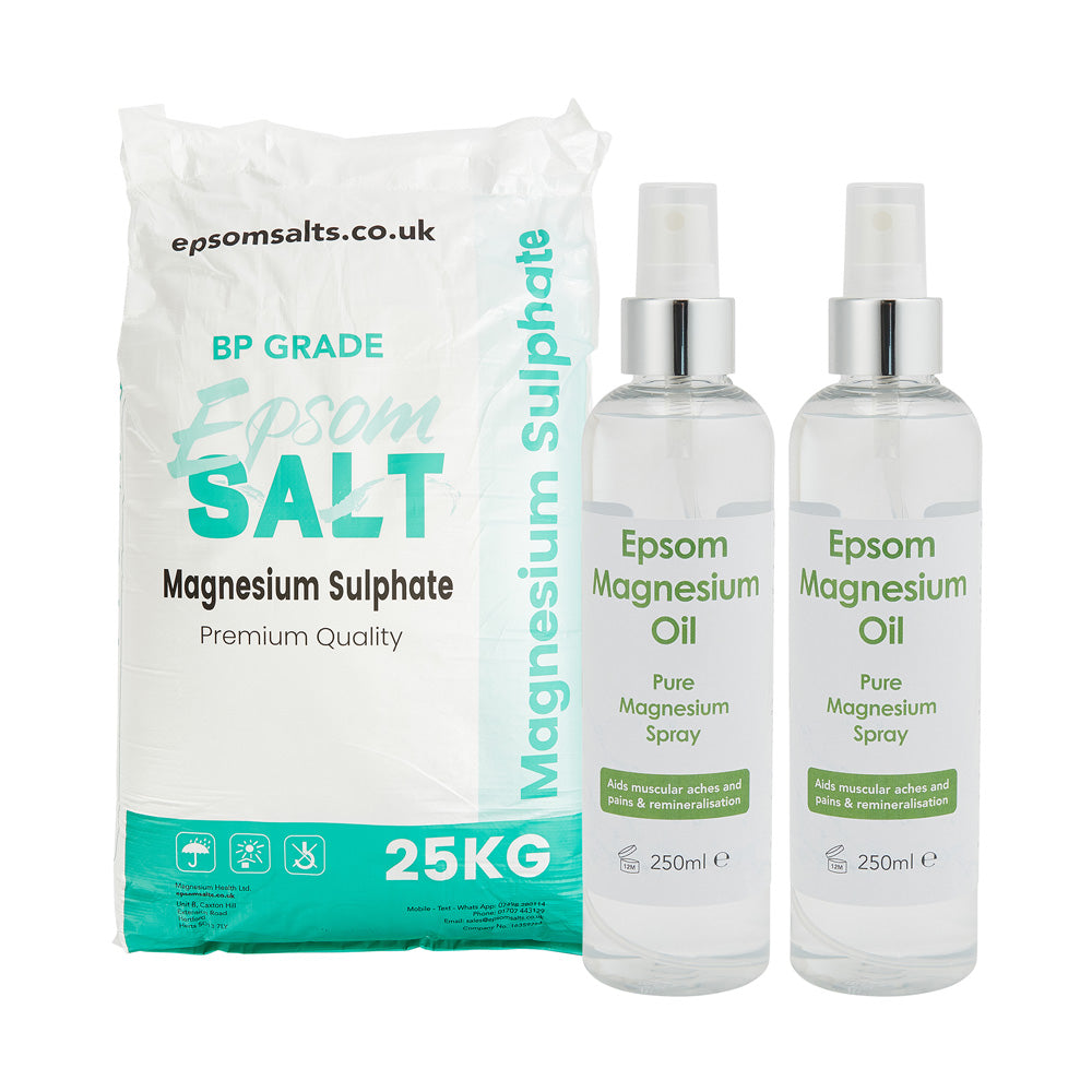25Kg Epsom Salts - 500ml Magnesium Oil