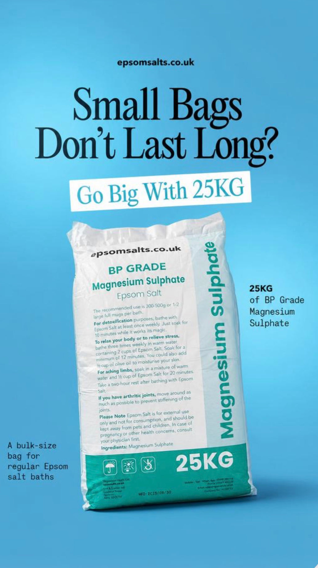 Epsom Salts (25kg Bag)