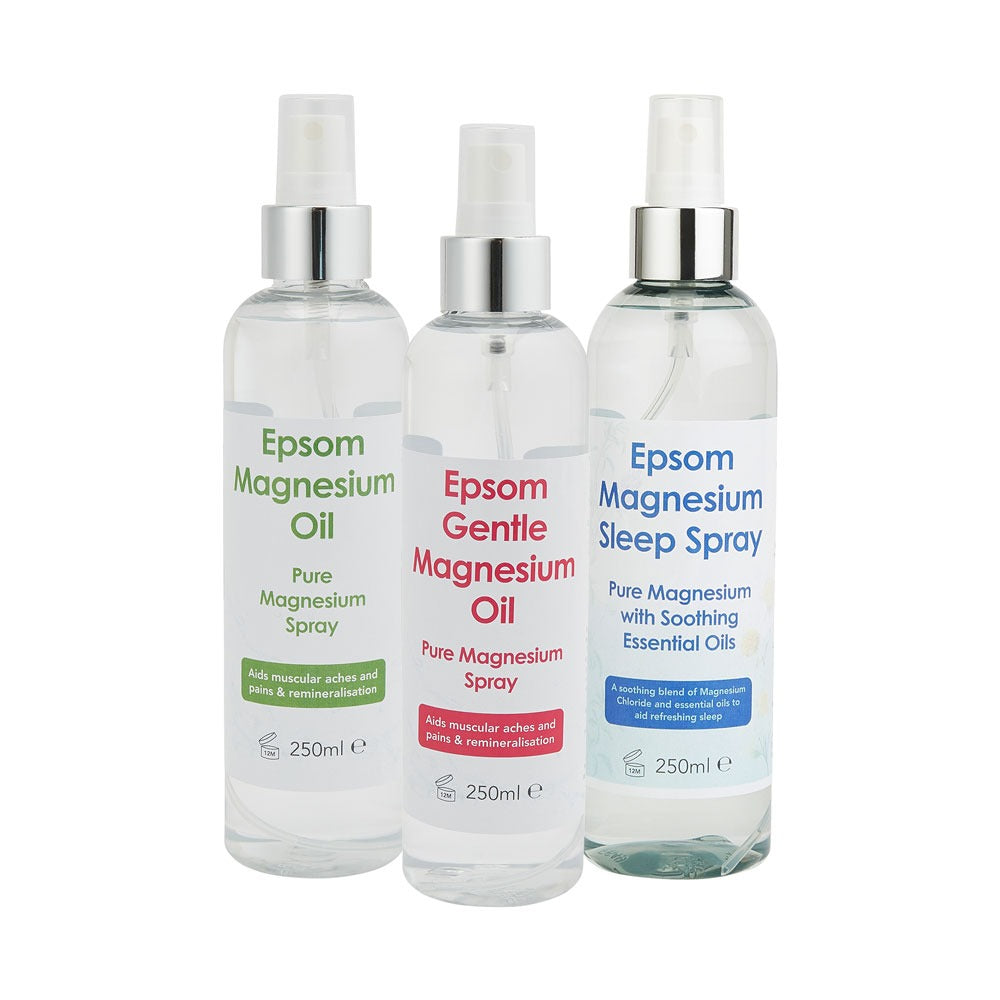 Epsom Magnesium 250 ml x 3 - Gentle, Full Strength & Sleep