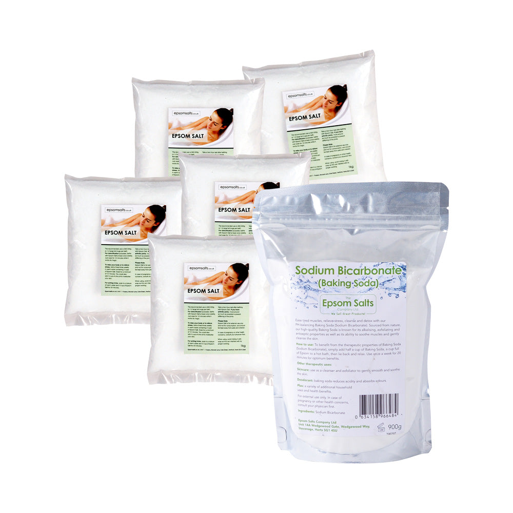 5Kg Epsom Salts – 900gms Sodium Bicarbonate
